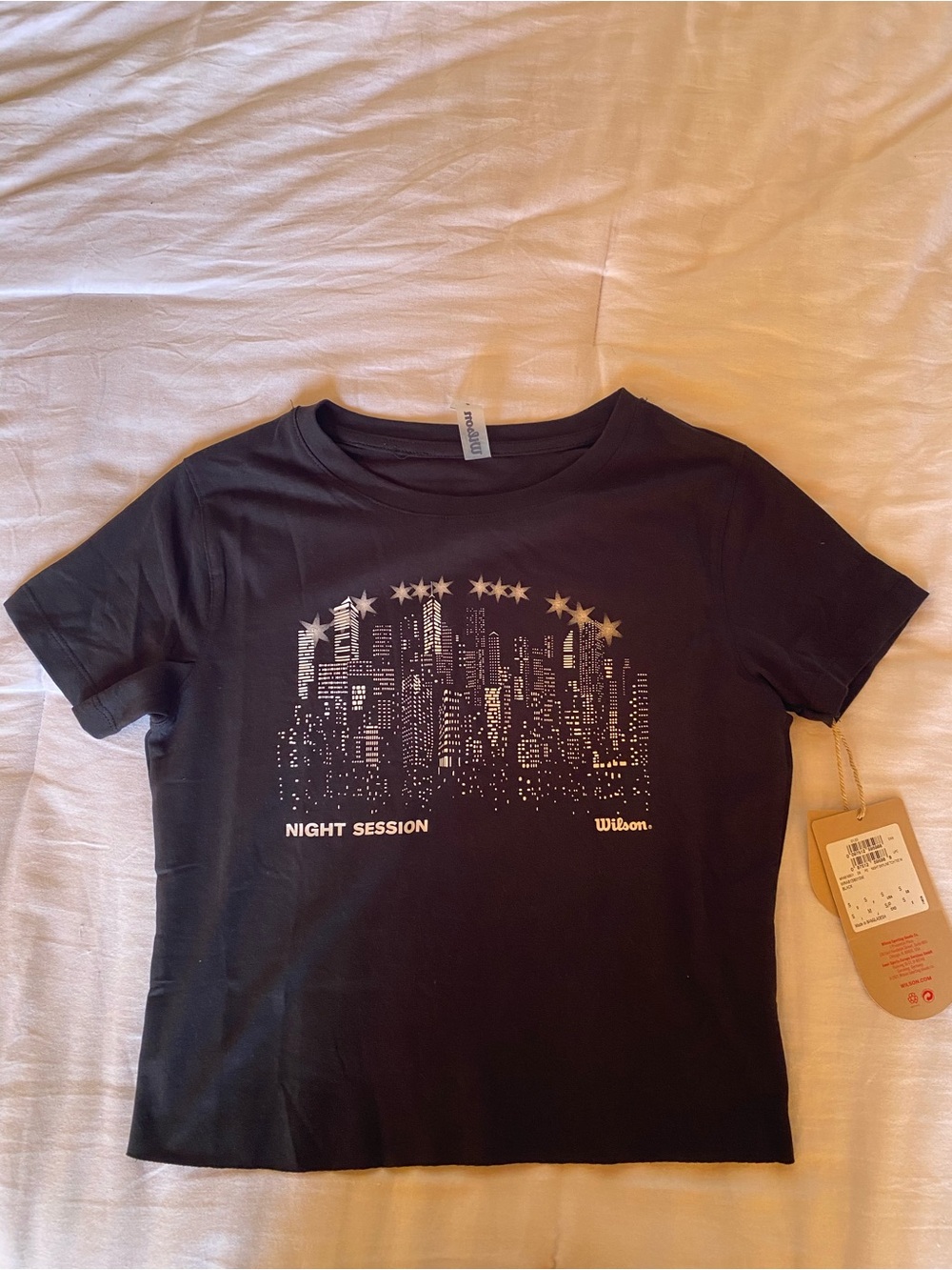 Women’s US Open Cropped Black Tee NWT
